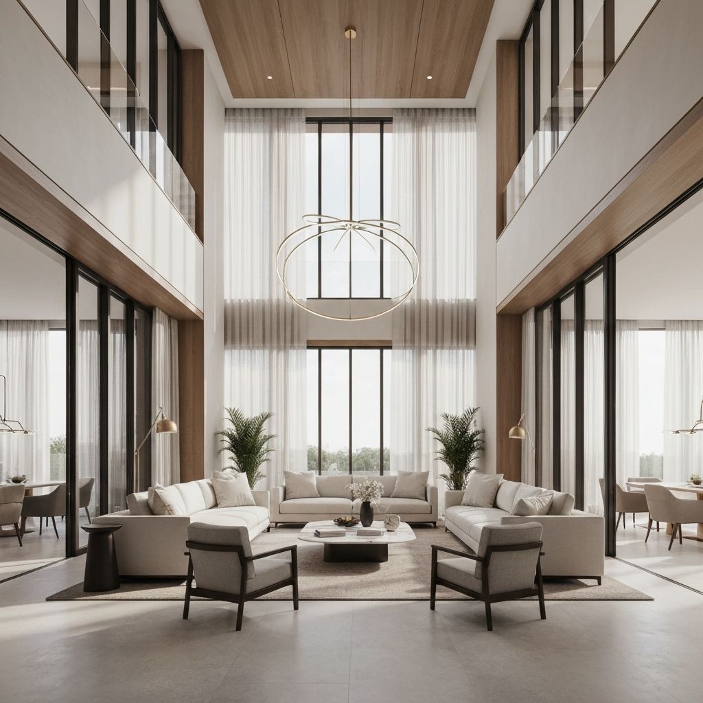 Luxury interior design with modern finishes
